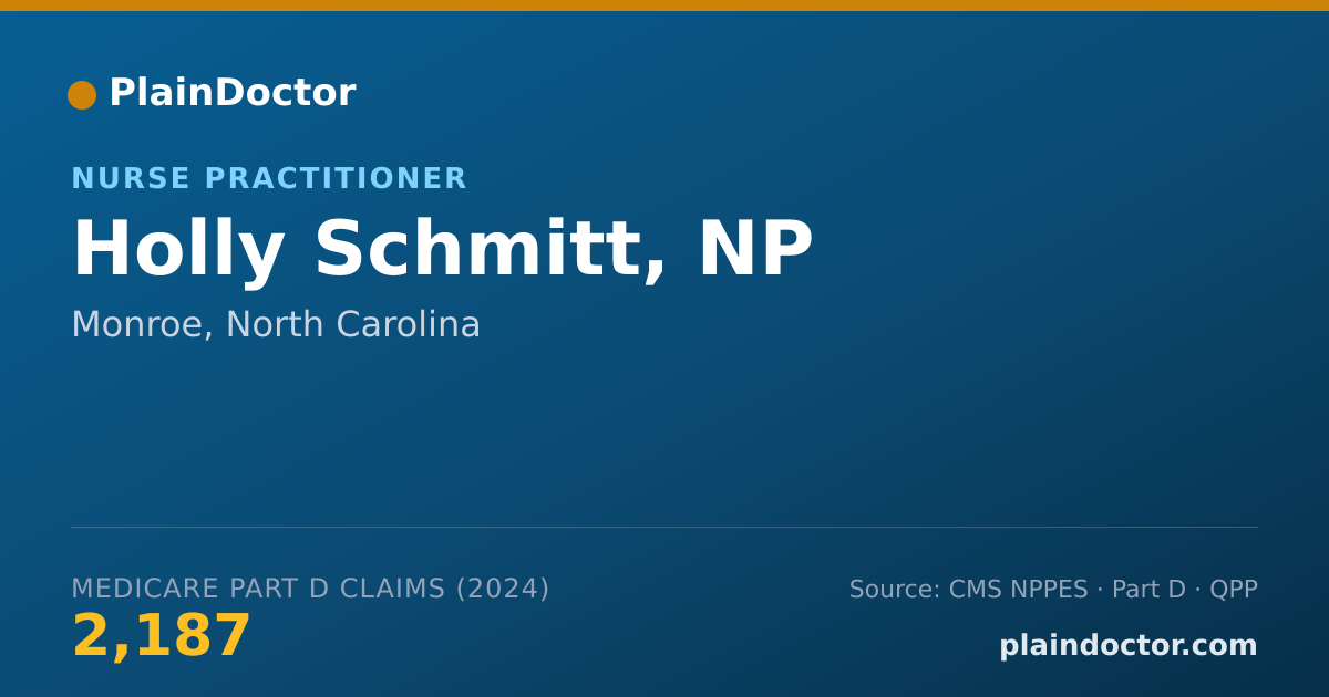 Shareable card for Holly Schmitt, NP - Nurse Practitioner, Monroe, NC