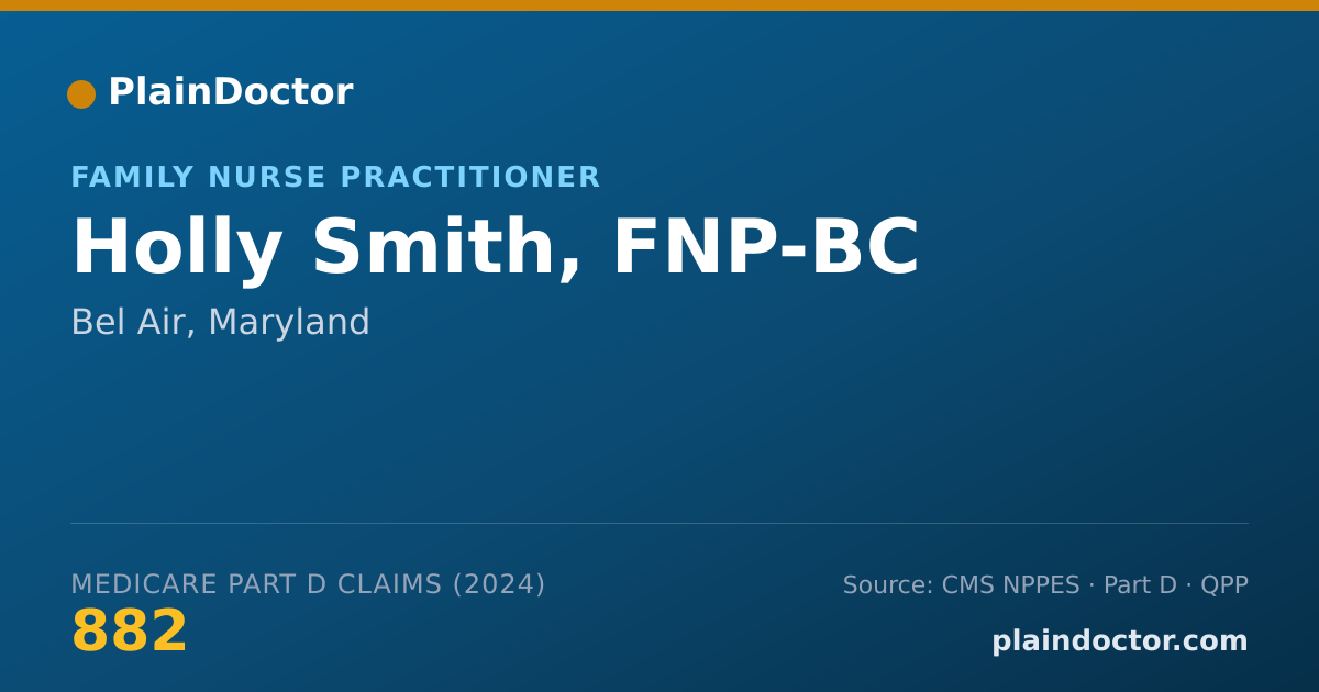 Shareable card for Holly Smith, FNP-BC - Nurse Practitioner, Bel Air, MD