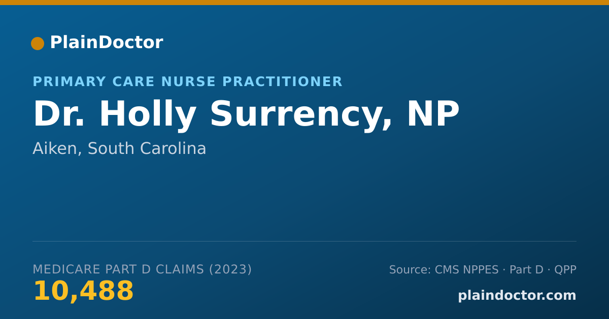 Shareable card for Holly Surrency, NP - Primary Care Nurse Practitioner, Aiken, SC