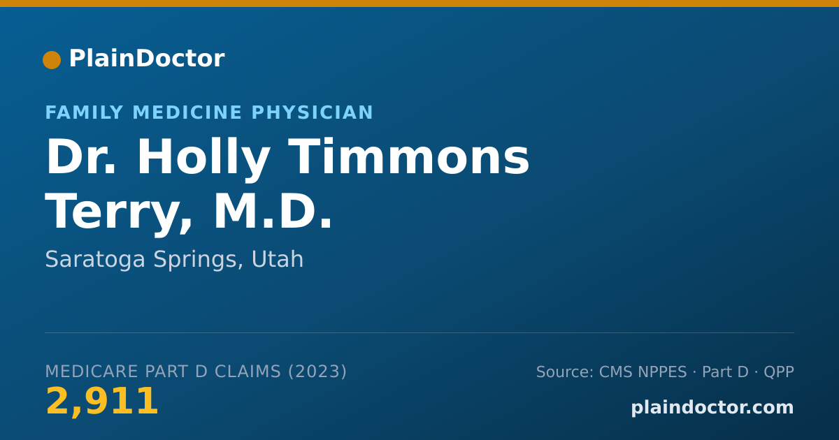 Shareable card for Holly Timmons Terry, M.D. - Family Medicine Physician, Saratoga Springs, UT