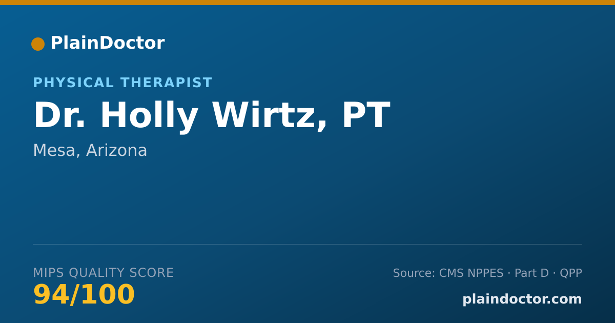 Shareable card for Holly Wirtz, PT - Physical Therapist, Mesa, AZ