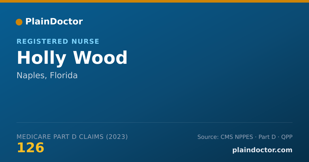 Shareable card for Holly Wood - Registered Nurse, Naples, FL