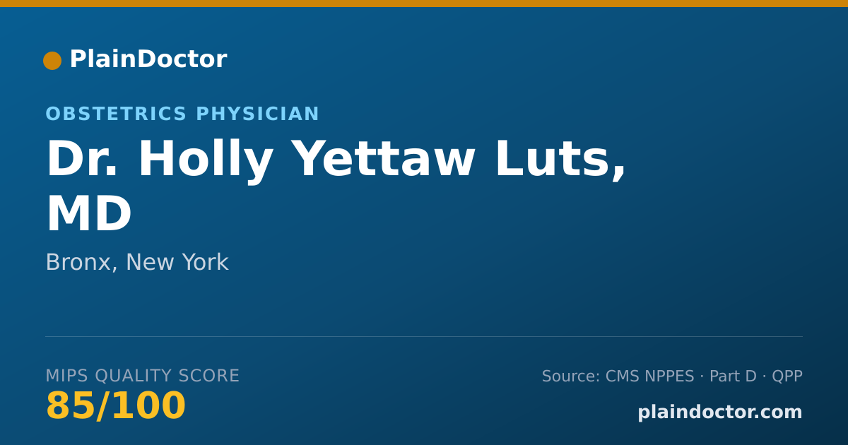 Shareable card for Holly Yettaw Luts, MD - Obstetrics Physician, Bronx, NY