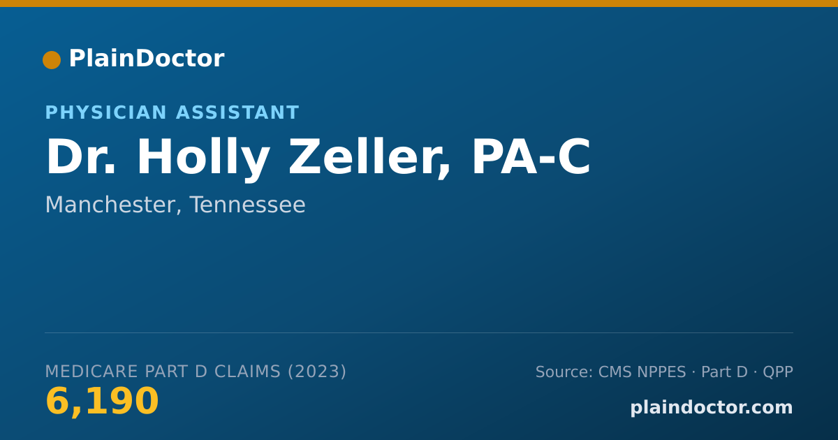 Shareable card for Holly Zeller, PA-C - Physician Assistant, Manchester, TN