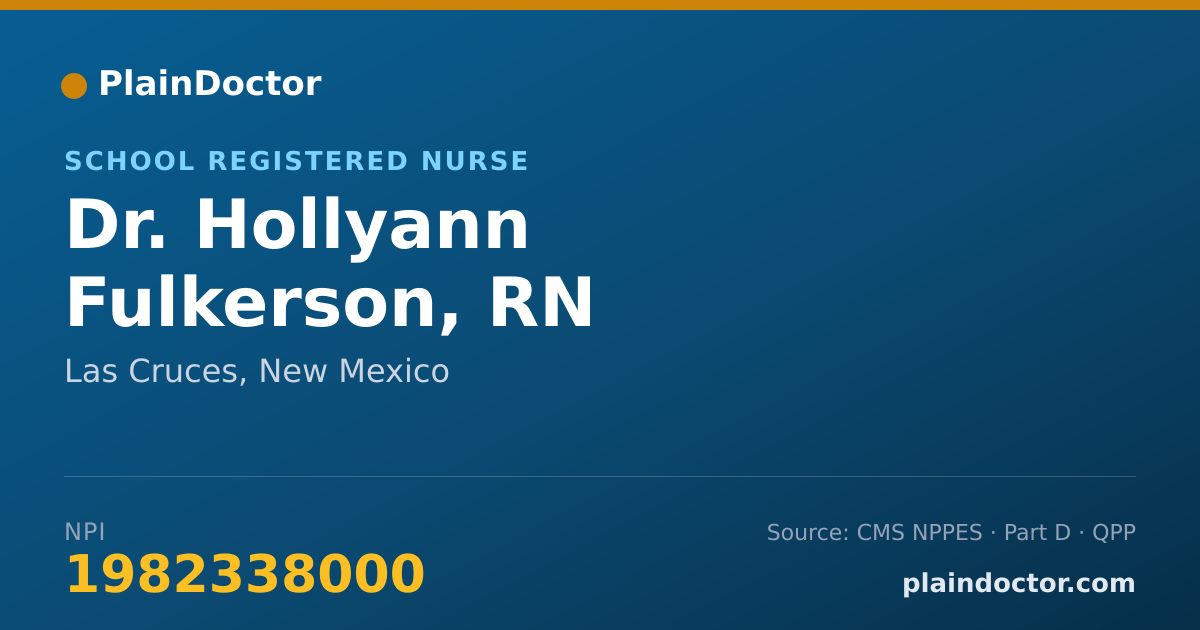 Shareable card for Hollyann Fulkerson, RN - School Registered Nurse, Las Cruces, NM