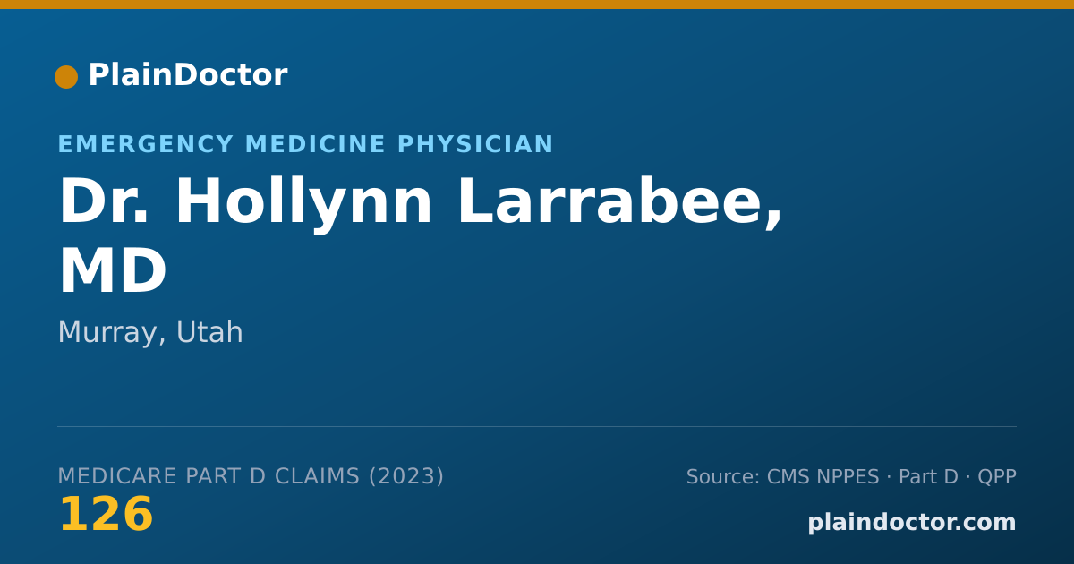 Shareable card for Hollynn Larrabee, MD - Emergency Medicine Physician, Murray, UT