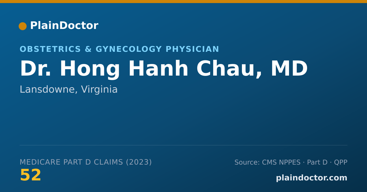 Shareable card for Hong Hanh Chau, MD - Obstetrics & Gynecology Physician, Lansdowne, VA