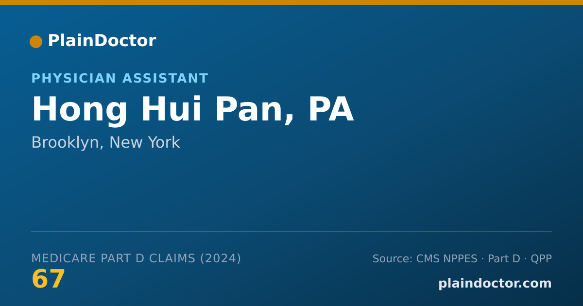 Shareable card for Hong Hui Pan, PA - Physician Assistant, Brooklyn, NY