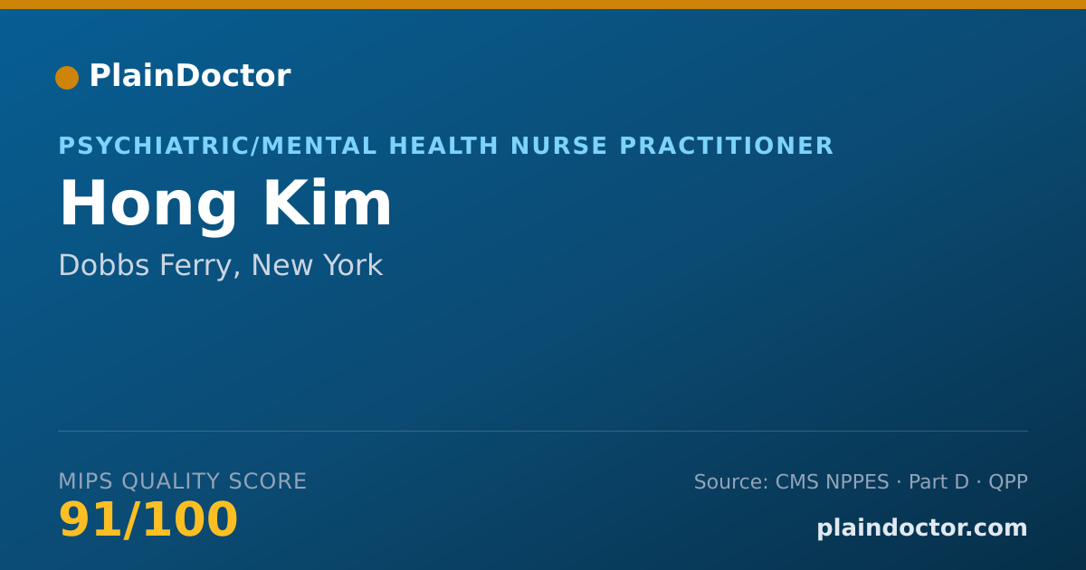 Shareable card for Hong Kim - Psychiatric/Mental Health Nurse Practitioner, Dobbs Ferry, NY