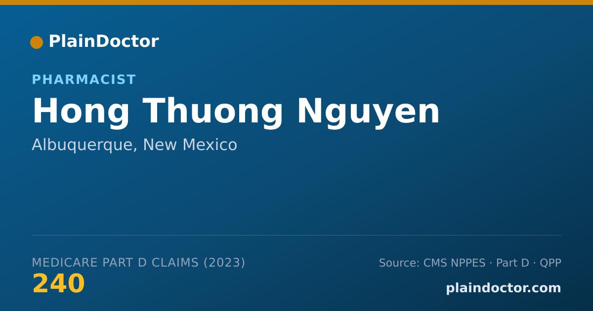 Shareable card for Hong Thuong Nguyen - Pharmacist, Albuquerque, NM