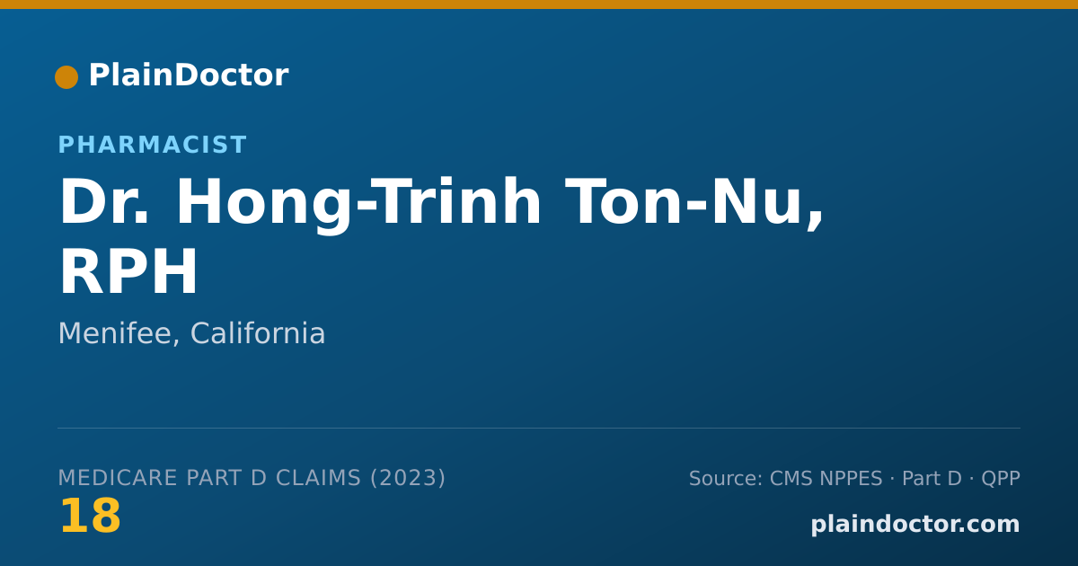 Shareable card for Hong-Trinh Ton-Nu, RPH - Pharmacist, Menifee, CA