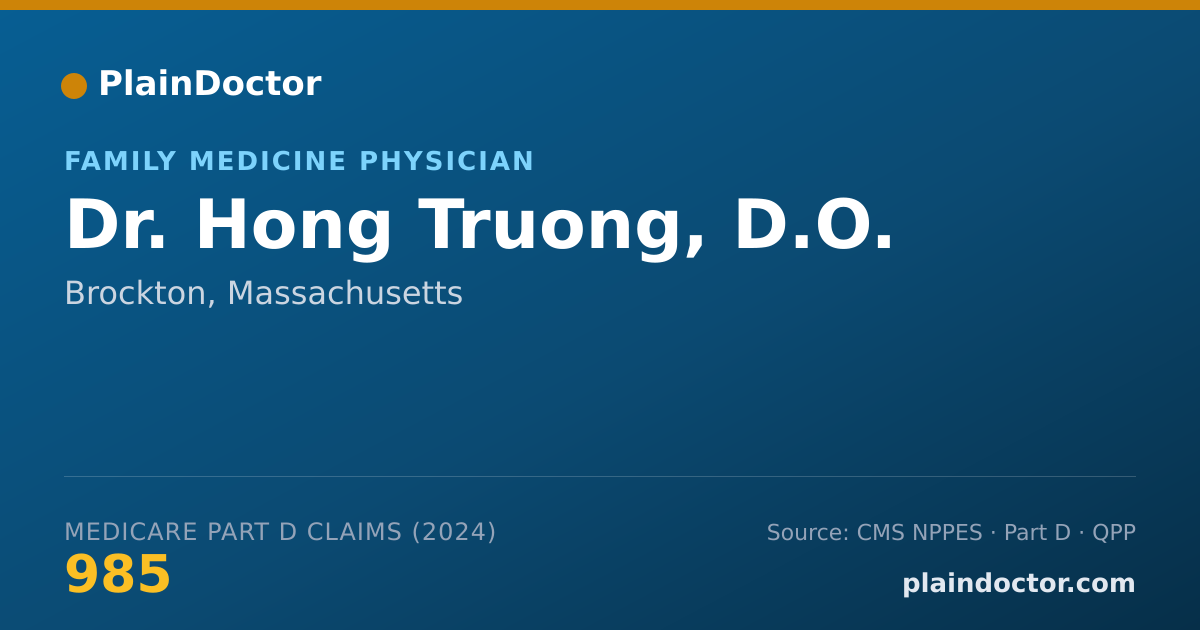Shareable card for Hong Truong, D.O. - Family Medicine Physician, Brockton, MA