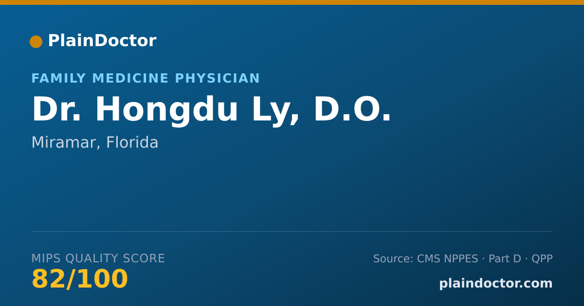 Shareable card for Hongdu Ly, D.O. - Family Medicine Physician, Miramar, FL