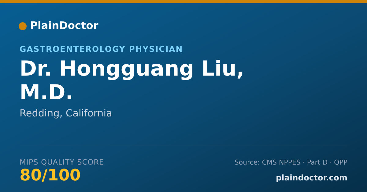 Shareable card for Hongguang Liu, M.D. - Gastroenterology Physician, Redding, CA