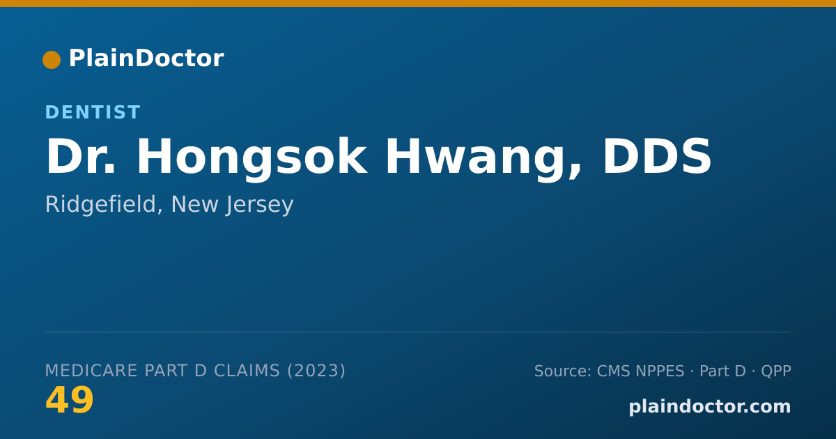 Shareable card for Hongsok Hwang, DDS - Dentist, Ridgefield, NJ