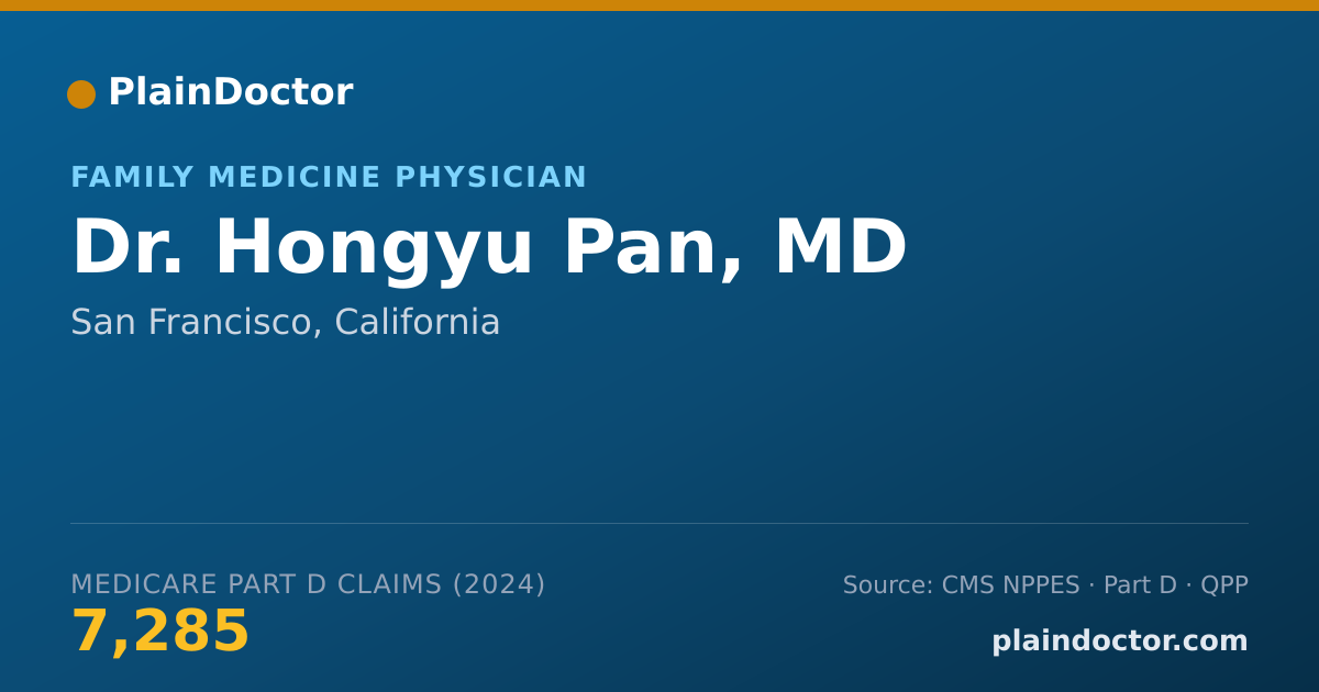 Shareable card for Hongyu Pan, MD - Family Medicine Physician, San Francisco, CA
