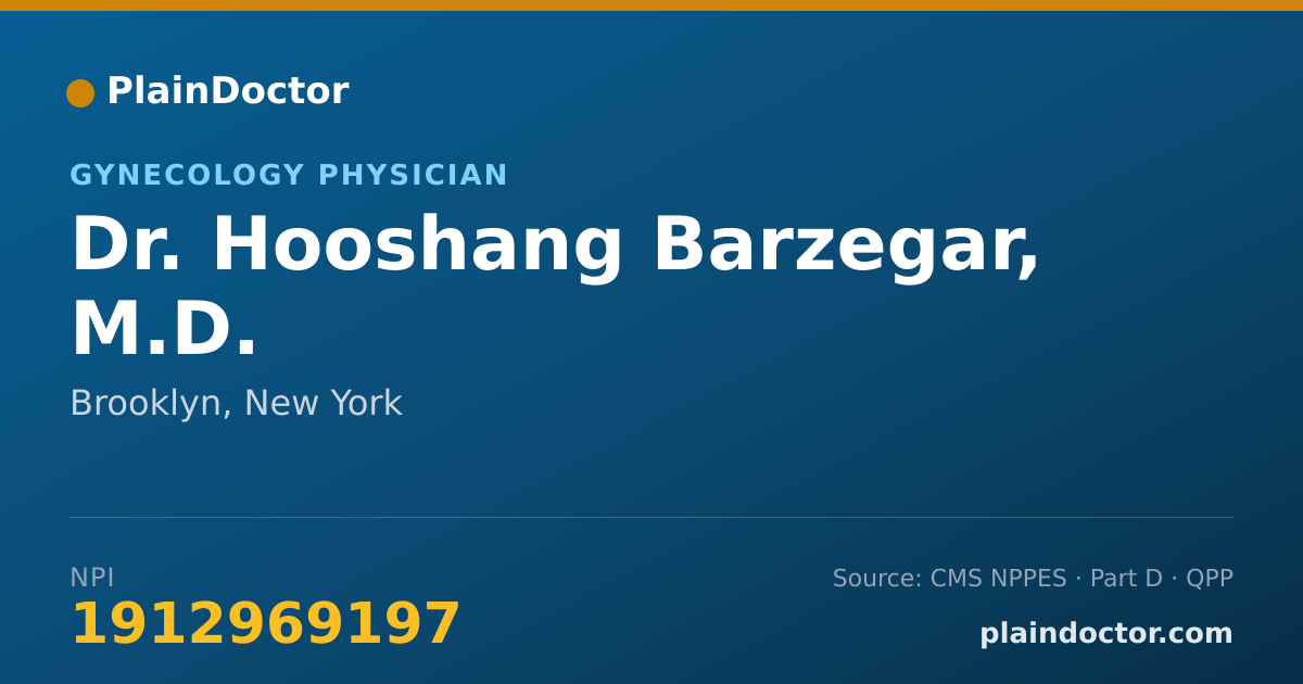 Shareable card for Hooshang Barzegar, M.D. - Gynecology Physician, Brooklyn, NY