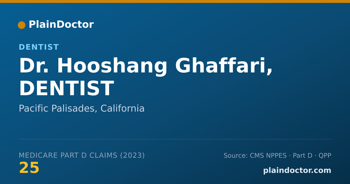 Shareable card for Hooshang Ghaffari, DENTIST - Dentist, Pacific Palisades, CA