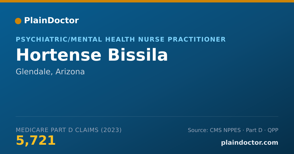 Shareable card for Hortense Bissila - Psychiatric/Mental Health Nurse Practitioner, Glendale, AZ