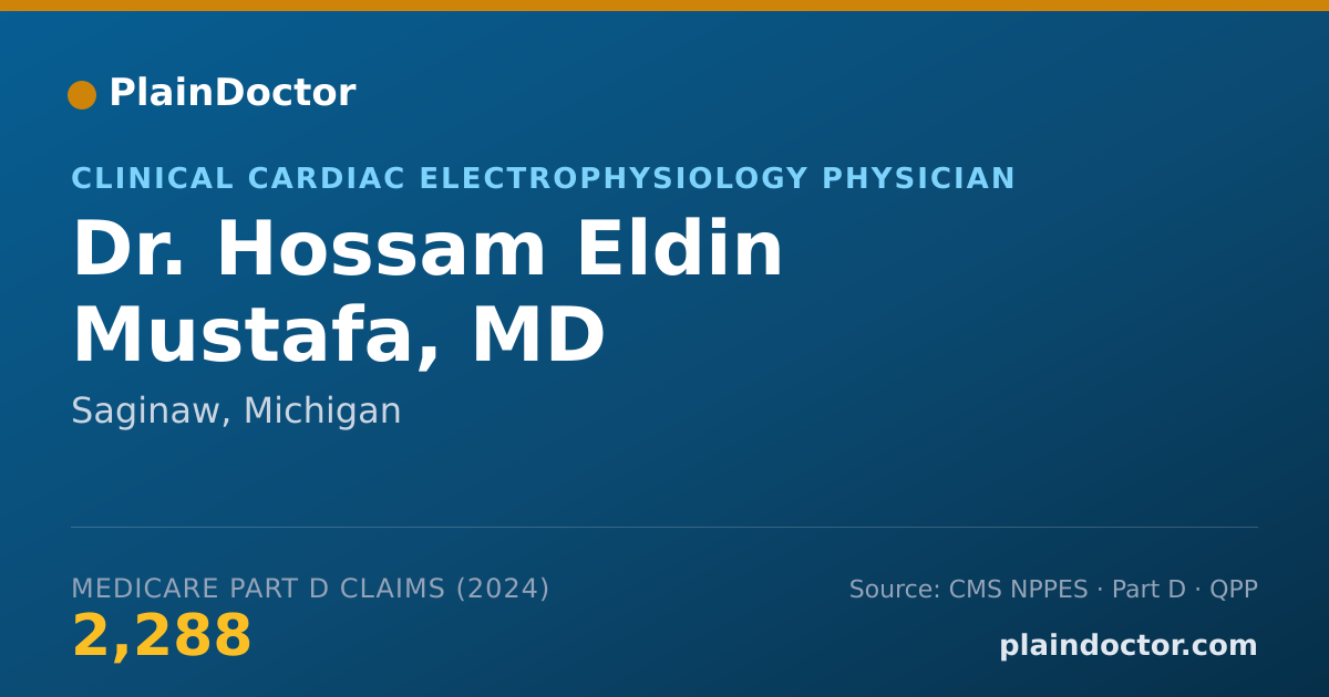 Shareable card for Hossam Eldin Mustafa, MD - Clinical Cardiac Electrophysiology Physician, Saginaw, MI