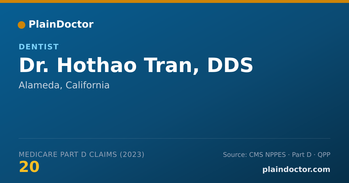 Shareable card for Hothao Tran, DDS - Dentist, Alameda, CA