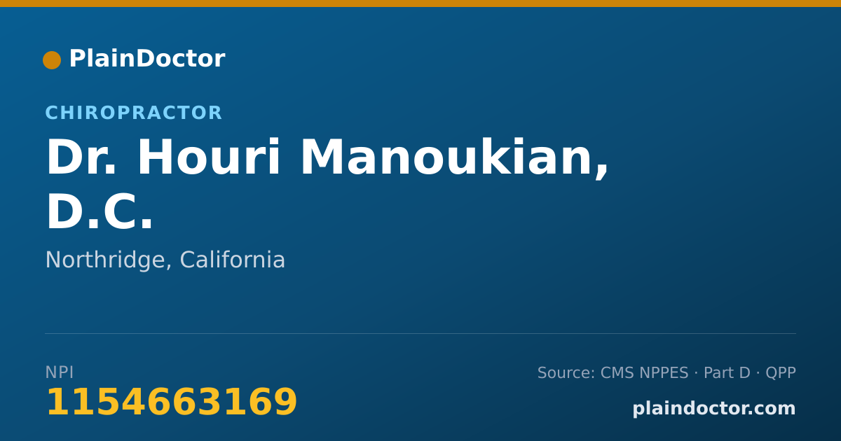 Shareable card for Houri Manoukian, D.C. - Chiropractor, Northridge, CA