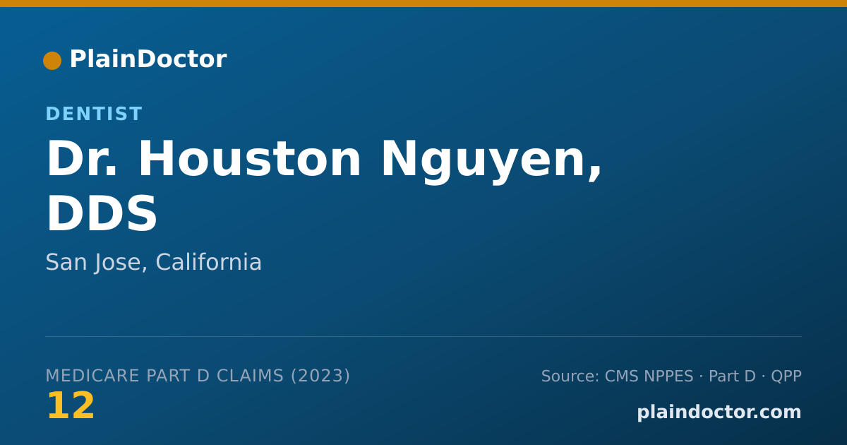 Shareable card for Houston Nguyen, DDS - Dentist, San Jose, CA