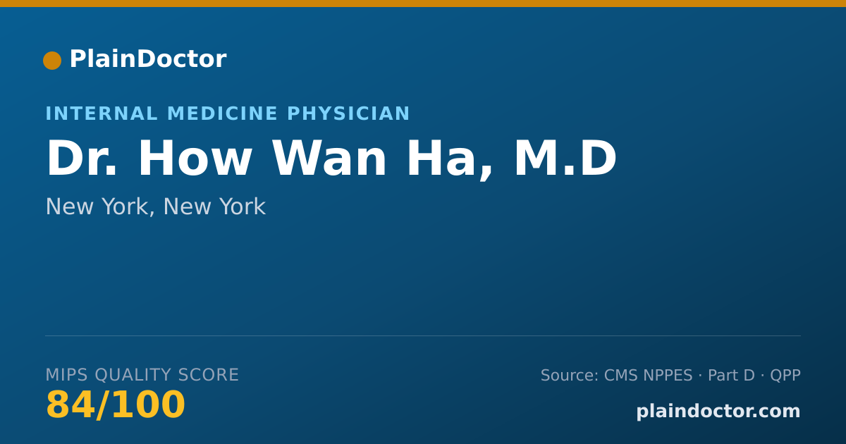 Shareable card for How Wan Ha, M.D - Internal Medicine Physician, New York, NY