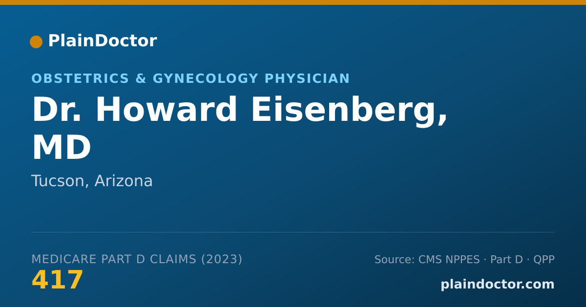 Shareable card for Howard Eisenberg, MD - Obstetrics & Gynecology Physician, Tucson, AZ