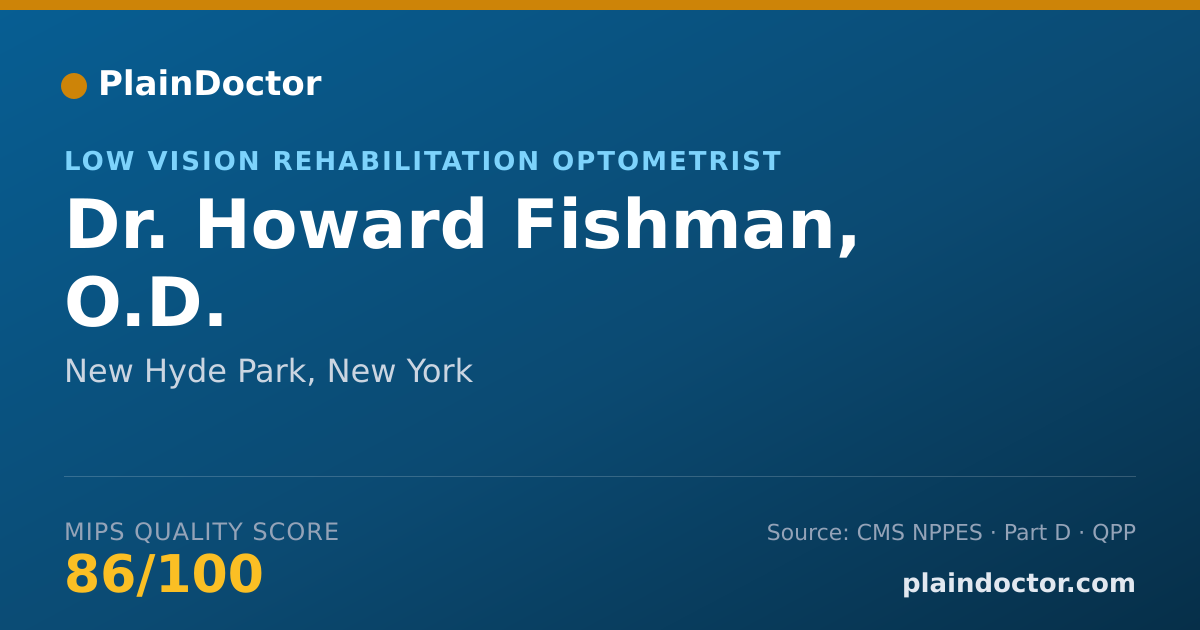 Shareable card for Howard Fishman, O.D. - Low Vision Rehabilitation Optometrist, New Hyde Park, NY