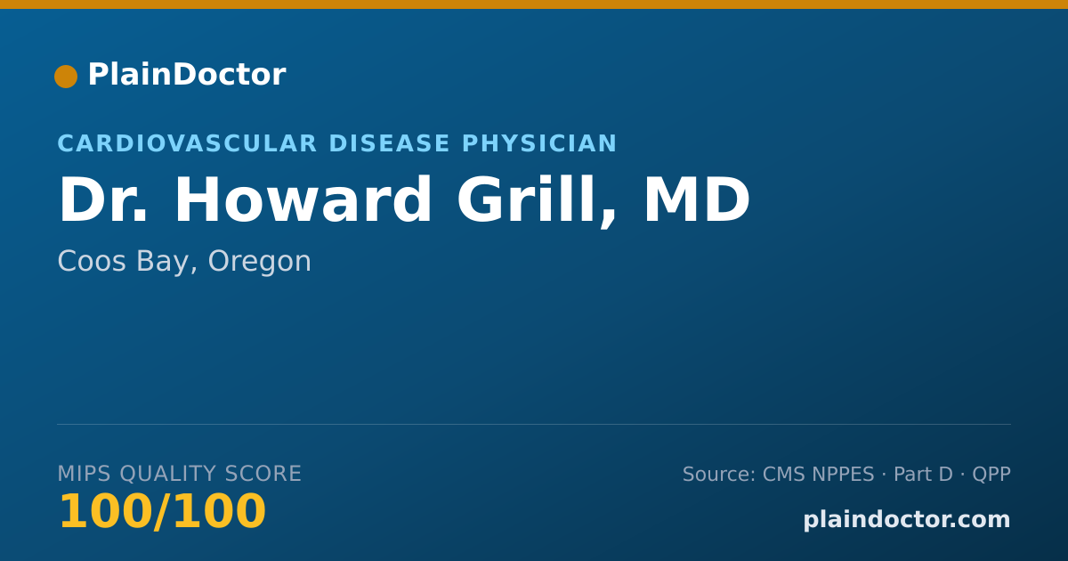 Shareable card for Howard Grill, MD - Cardiovascular Disease Physician, Coos Bay, OR