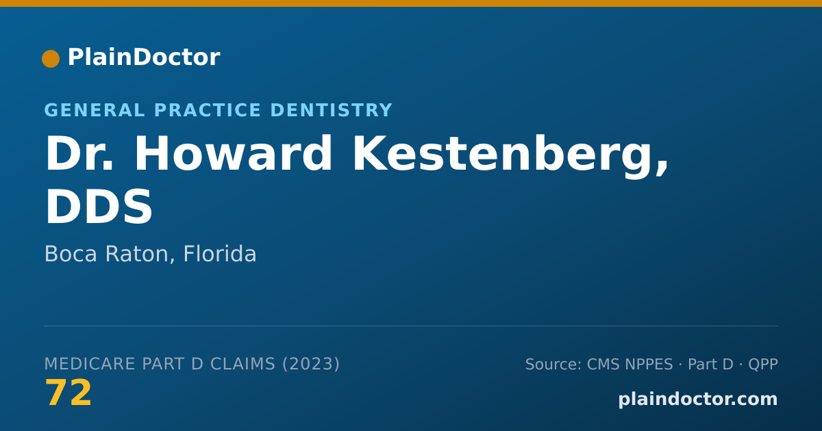 Shareable card for Howard Kestenberg, DDS - General Practice Dentistry, Boca Raton, FL