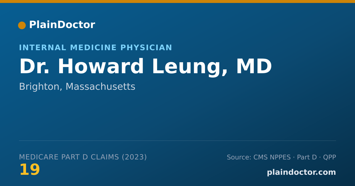 Shareable card for Howard Leung, MD - Internal Medicine Physician, Brighton, MA