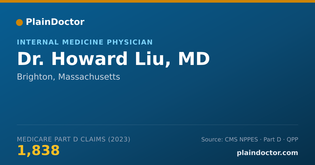 Shareable card for Howard Liu, MD - Internal Medicine Physician, Brighton, MA