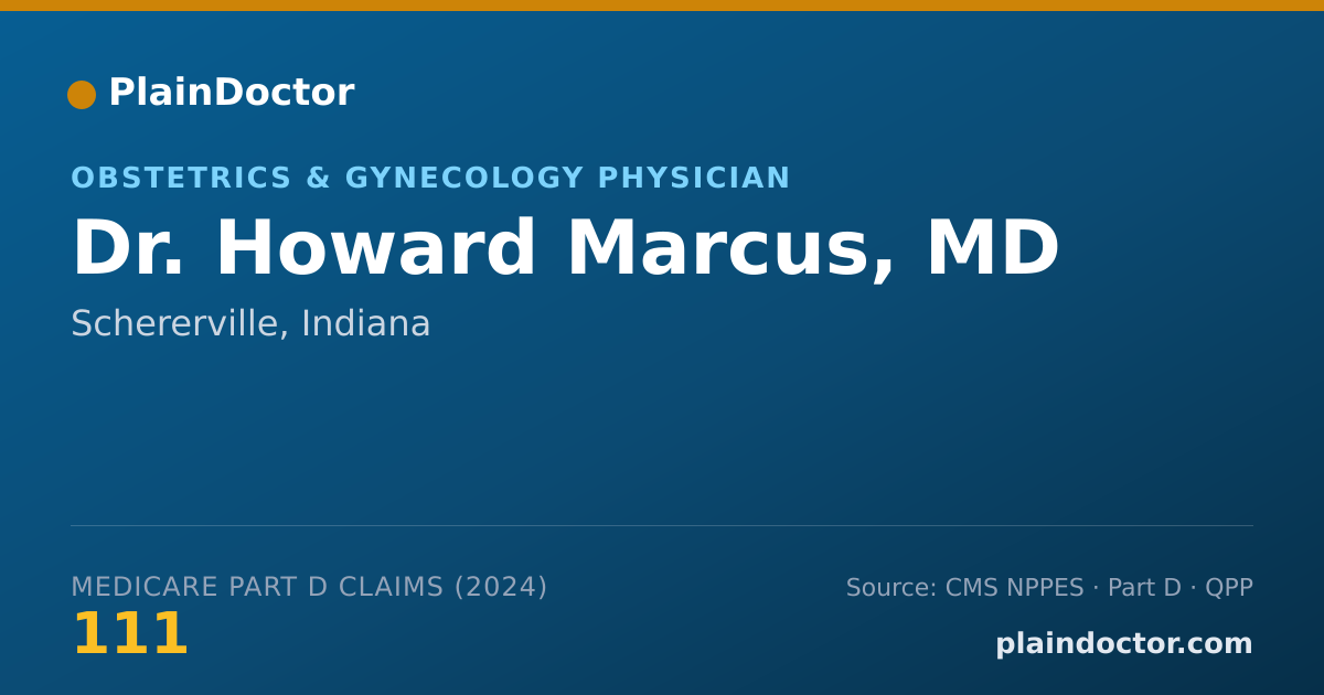 Shareable card for Howard Marcus, MD - Obstetrics & Gynecology Physician, Schererville, IN