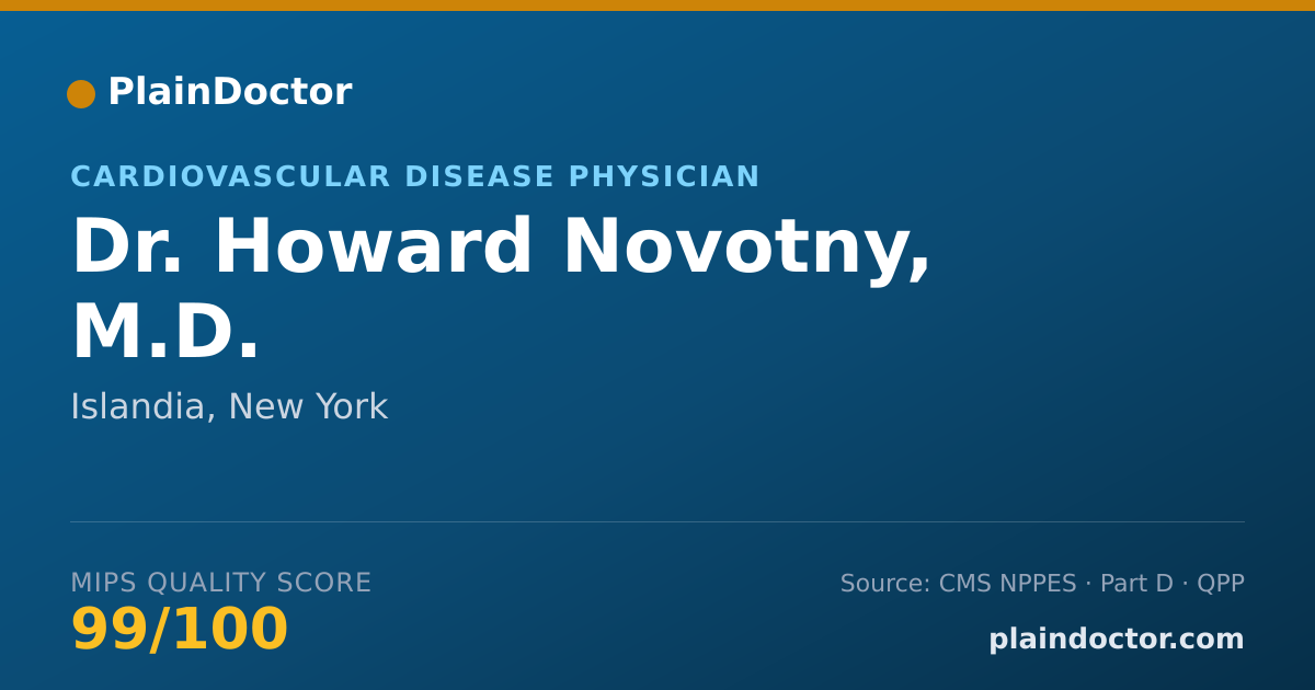 Shareable card for Howard Novotny, M.D. - Cardiovascular Disease Physician, Islandia, NY