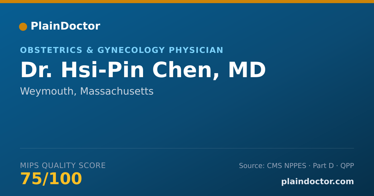 Shareable card for Hsi-Pin Chen, MD - Obstetrics & Gynecology Physician, Weymouth, MA