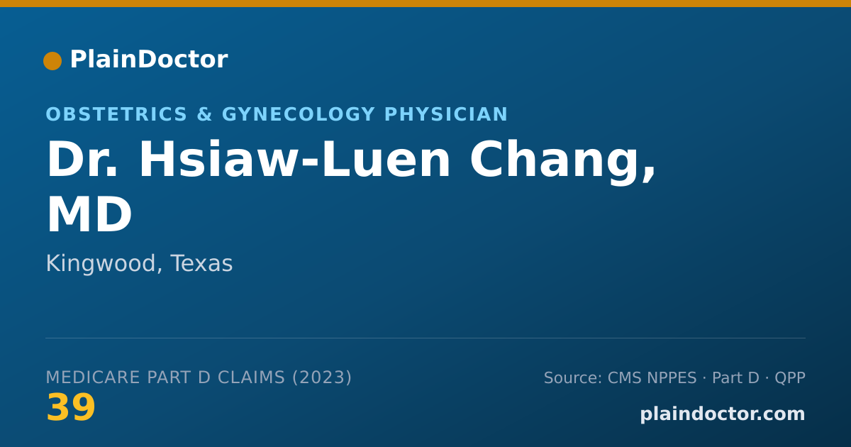 Shareable card for Hsiaw-Luen Chang, MD - Obstetrics & Gynecology Physician, Kingwood, TX