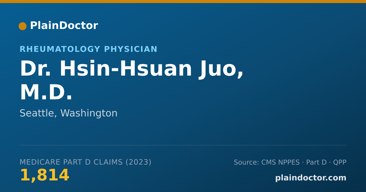 Shareable card for Hsin-Hsuan Juo, M.D. - Rheumatology Physician, Seattle, WA