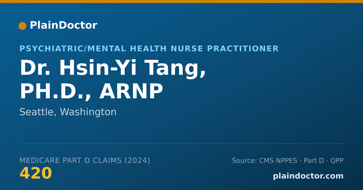 Shareable card for Hsin-Yi Tang, PH.D., ARNP - Psychiatric/Mental Health Nurse Practitioner, Seattle, WA