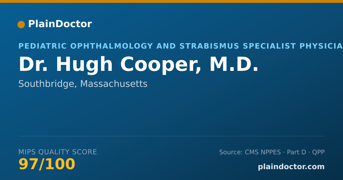 Shareable card for Hugh Cooper, M.D. - Pediatric Ophthalmology and Strabismus Specialist Physician, Southbridge, MA