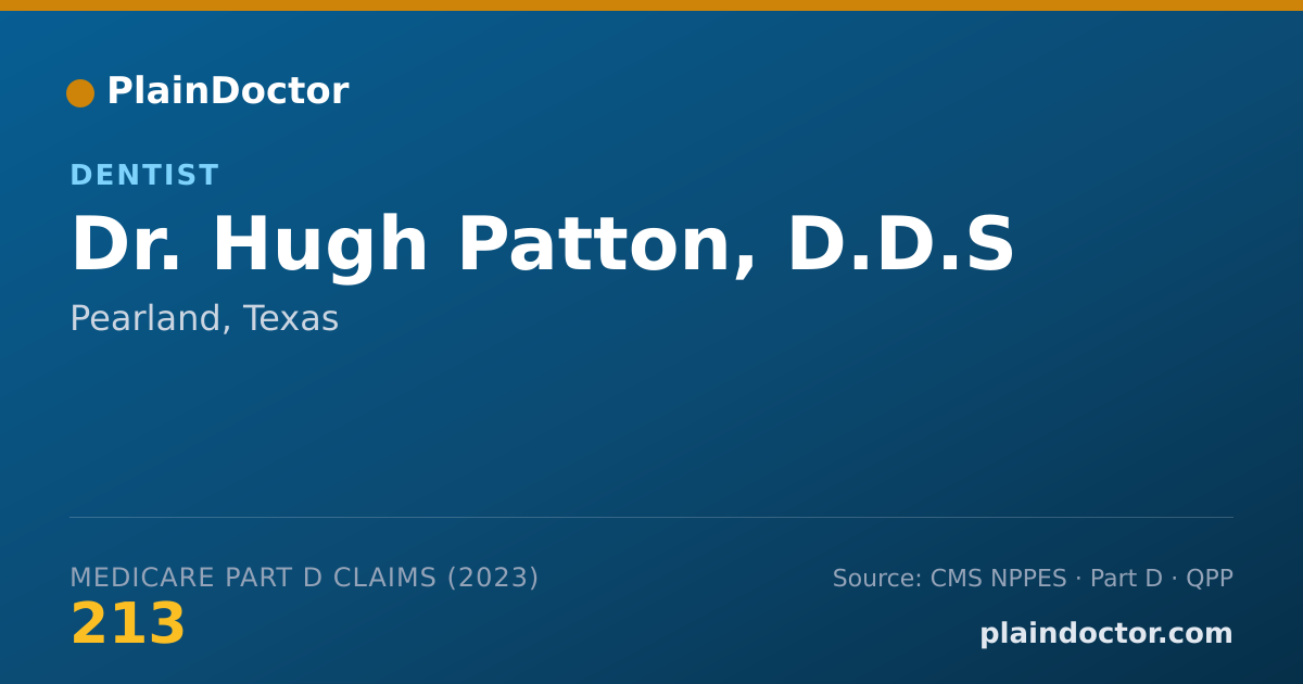 Shareable card for Hugh Patton, D.D.S - Dentist, Pearland, TX