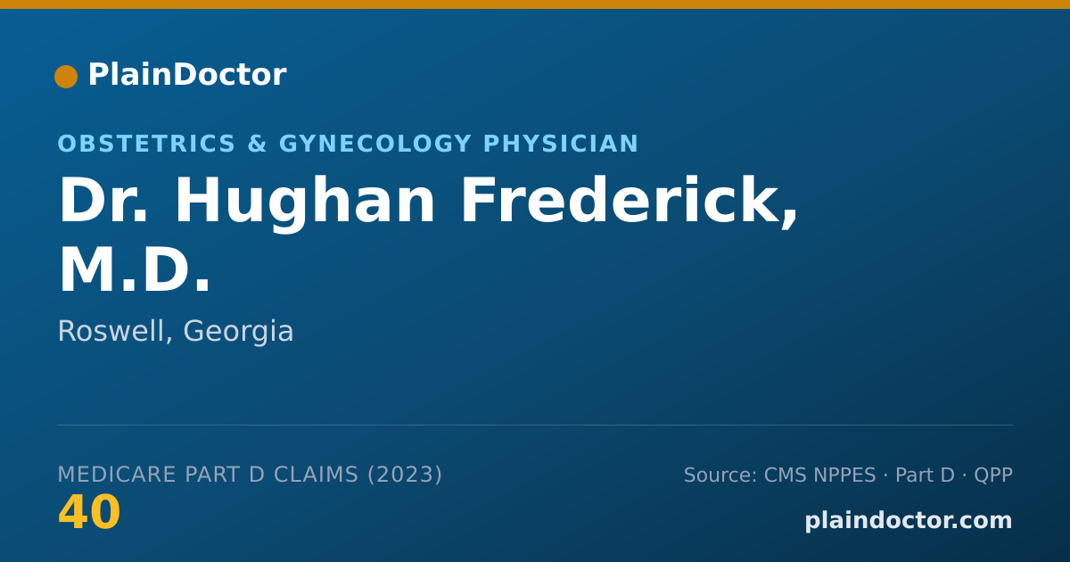 Shareable card for Hughan Frederick, M.D. - Obstetrics & Gynecology Physician, Roswell, GA