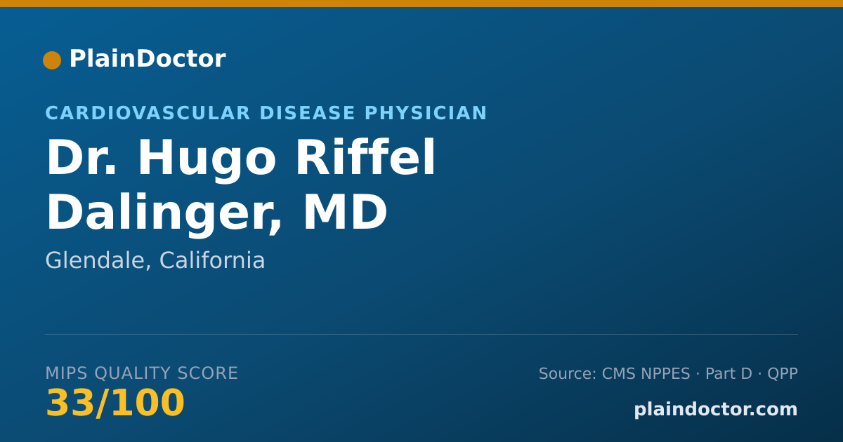 Shareable card for Hugo Riffel Dalinger, MD - Cardiovascular Disease Physician, Glendale, CA