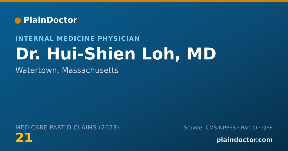 Shareable card for Hui-Shien Loh, MD - Internal Medicine Physician, Watertown, MA