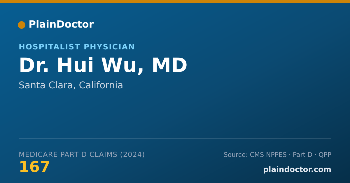 Shareable card for Hui Wu, MD - Internal Medicine Physician, Santa Clara, CA