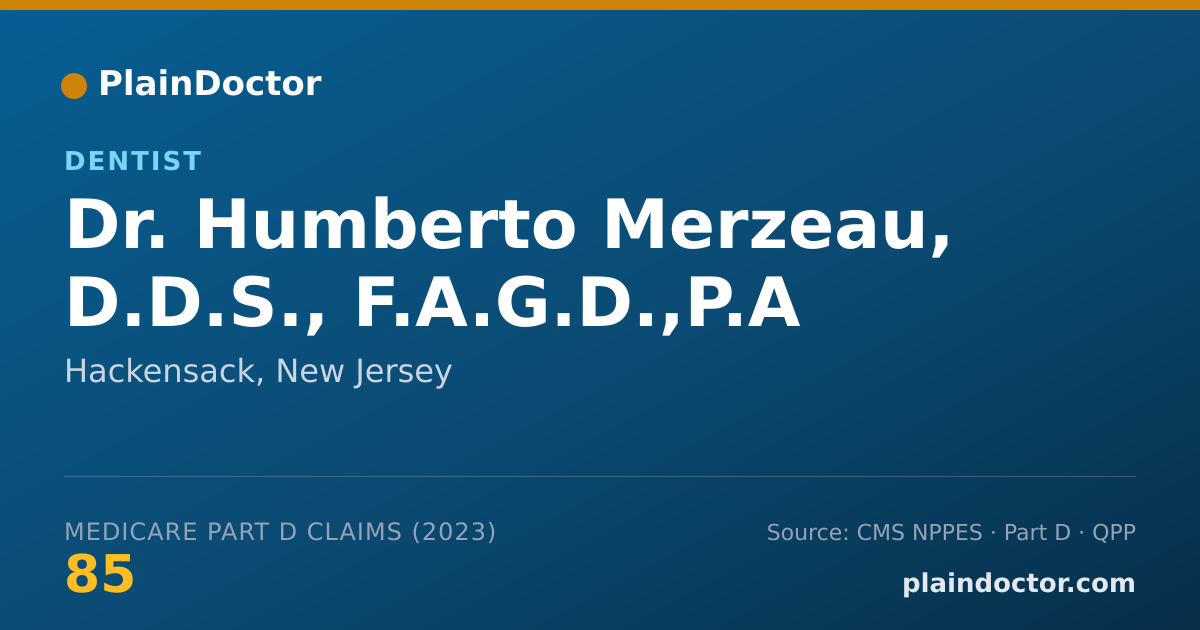 Shareable card for Humberto Merzeau, D.D.S., F.A.G.D.,P.A - Dentist, Hackensack, NJ