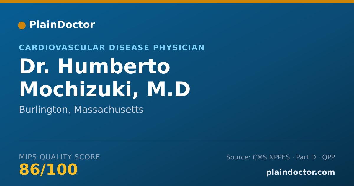 Shareable card for Humberto Mochizuki, M.D - Cardiovascular Disease Physician, Burlington, MA
