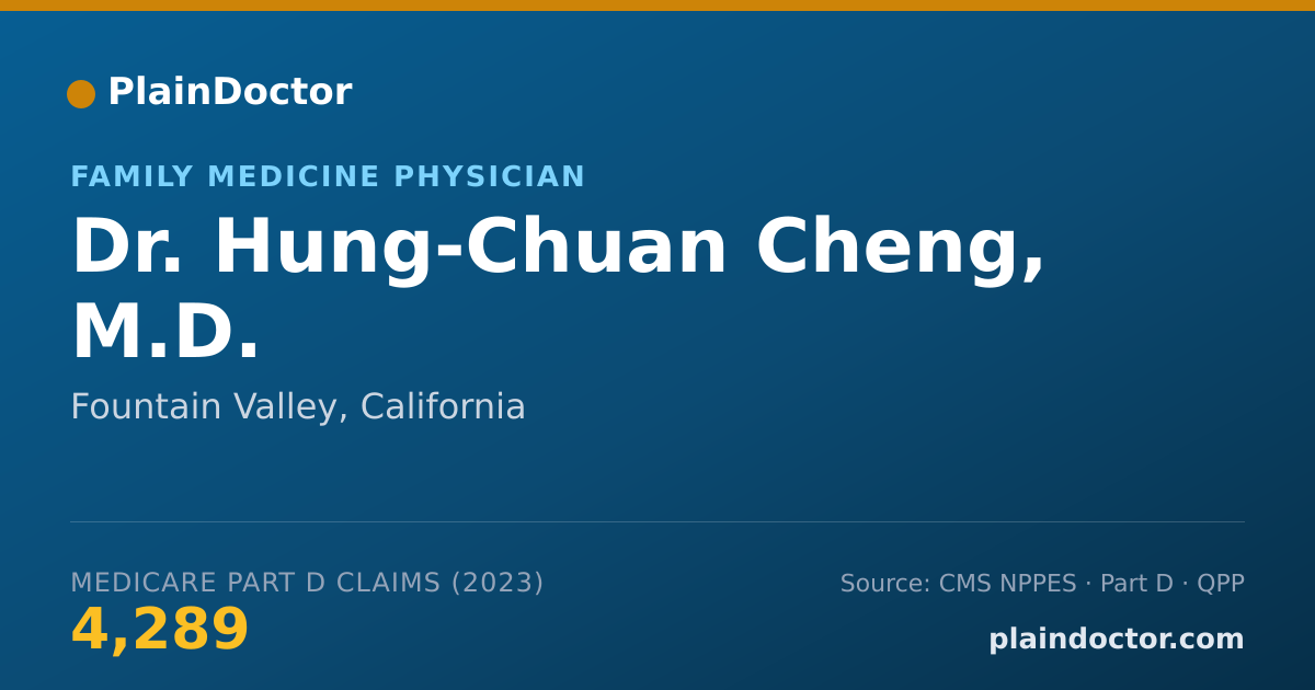 Shareable card for Hung-Chuan Cheng, M.D. - Family Medicine Physician, Fountain Valley, CA