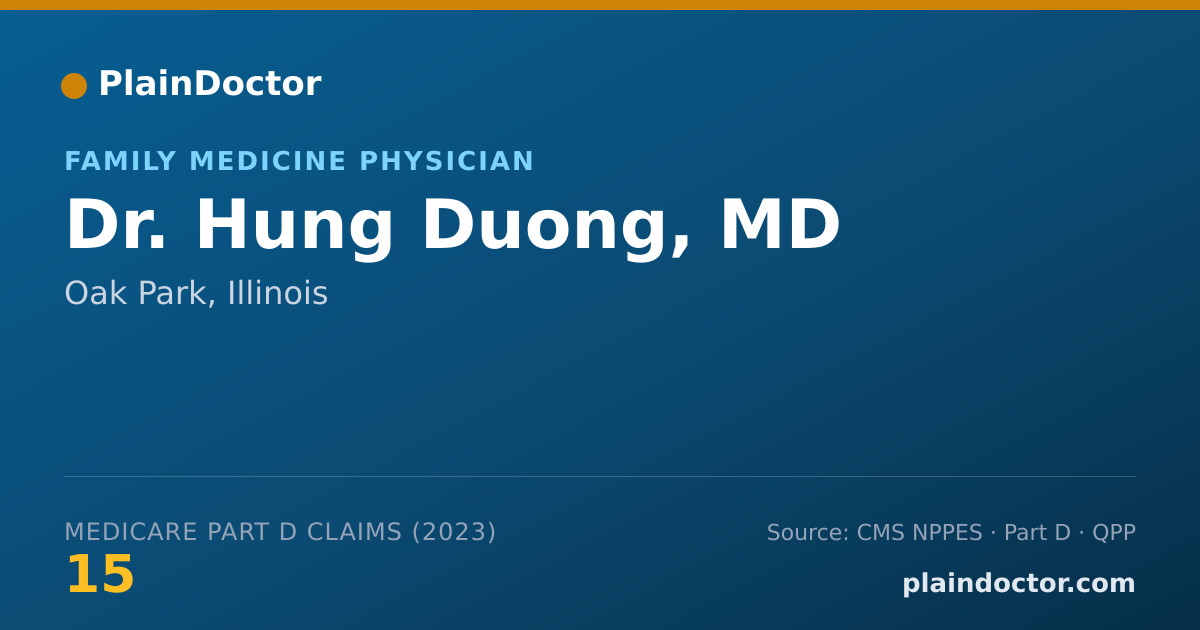 Shareable card for Hung Duong, MD - Family Medicine Physician, Oak Park, IL